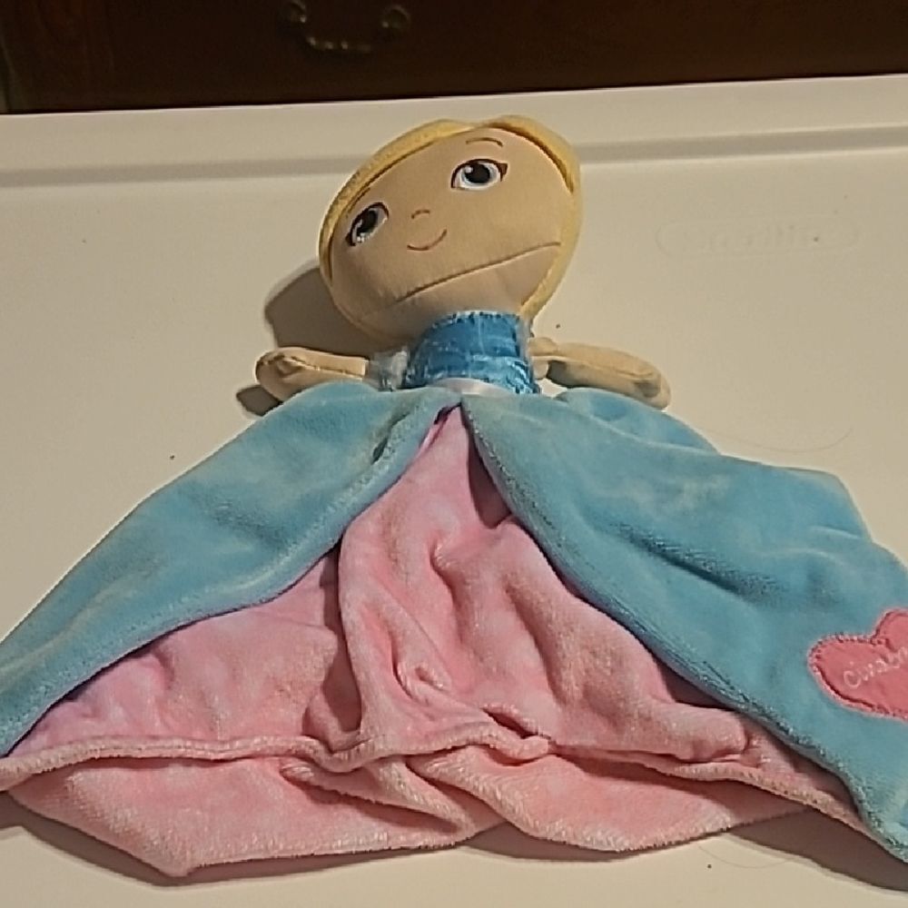 Disney Princess Cinderella Plush Doll with Blue and Pink Dress